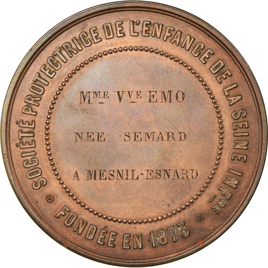 France, Medal, Société Protectrice de l'Enfance de la Seine Inférieure