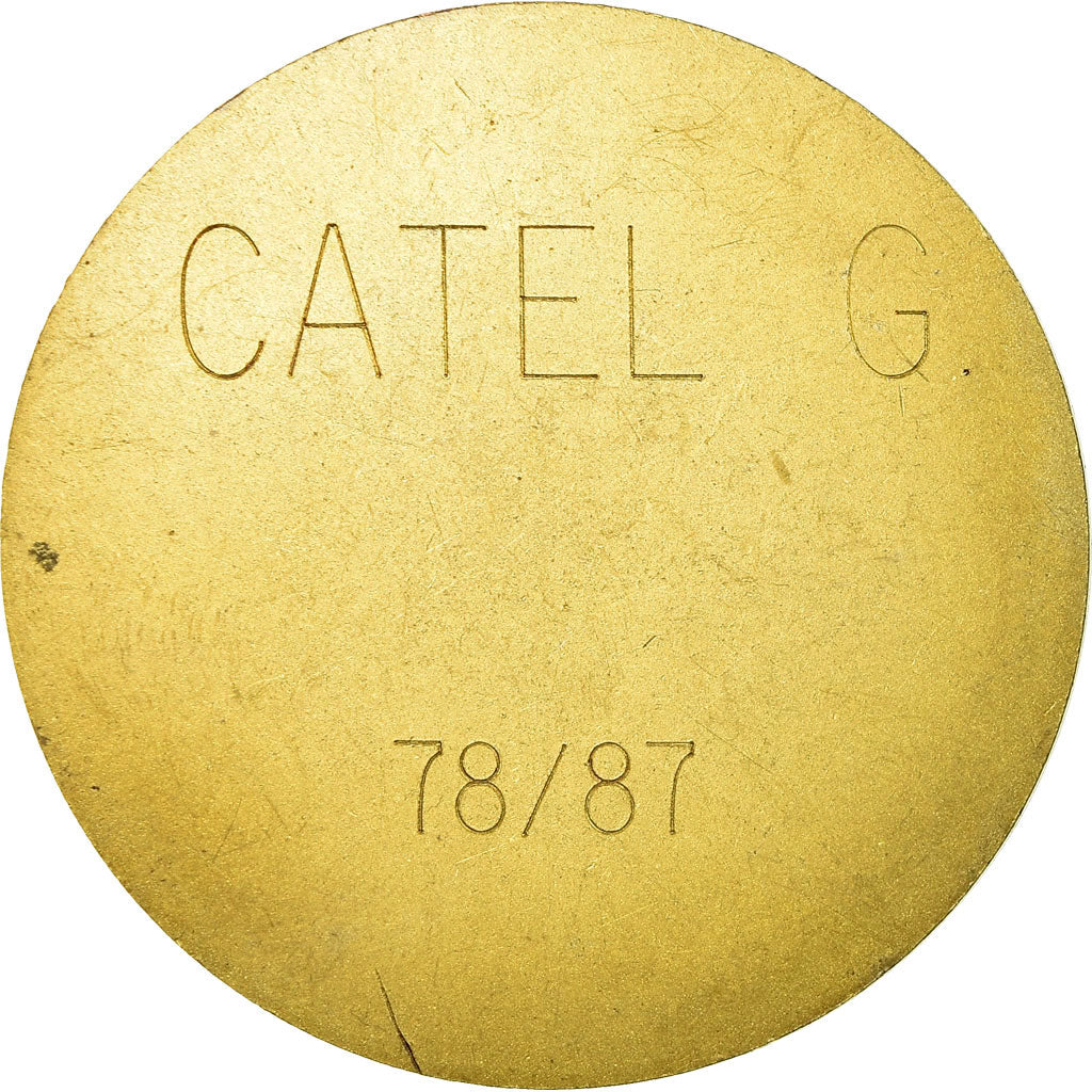 France, Medal, Encouragement au dévouement, 1987, MS(63), Gilt Bronze