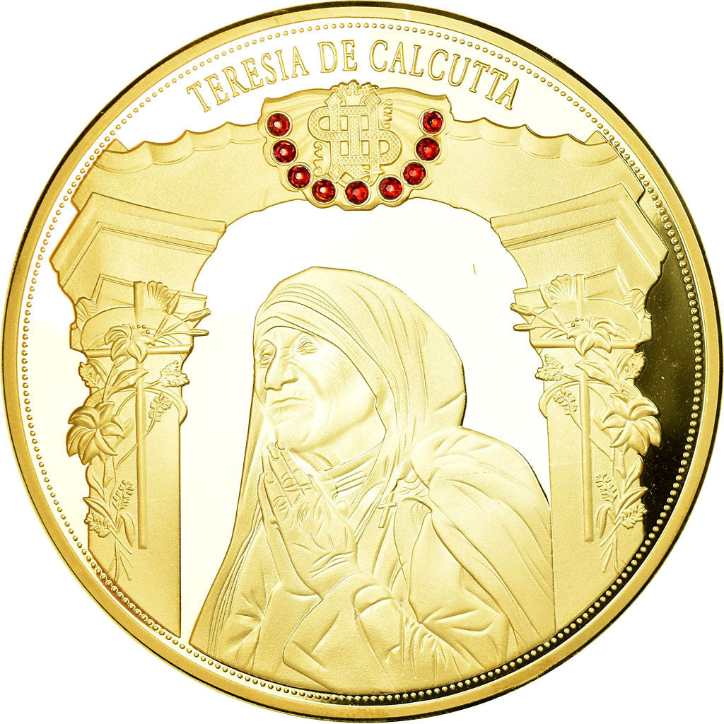 Vatican, Medal, Canonisation de Mère Teresa, 2016, MS(65-70), Copper Gilt