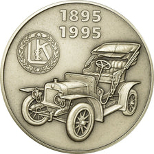 France, Medal, 100 Ans de Skoda Automobile, 1995, MS(63), Silvered bronze