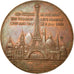 Francia, medalla, Souvenir d'Ascension de la Tour Eiffel, 1889, Trotin, MBC+