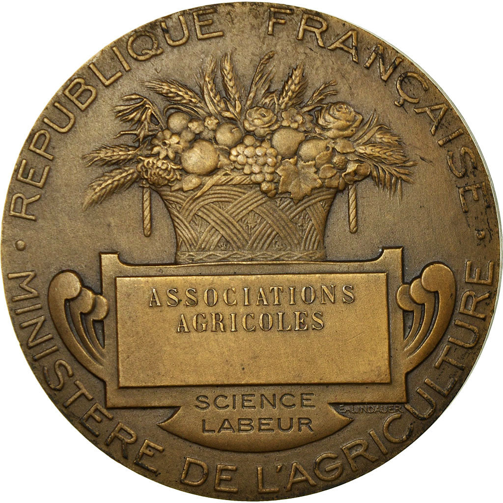 França, Medal, Associations Agricoles, République française, Lagrange