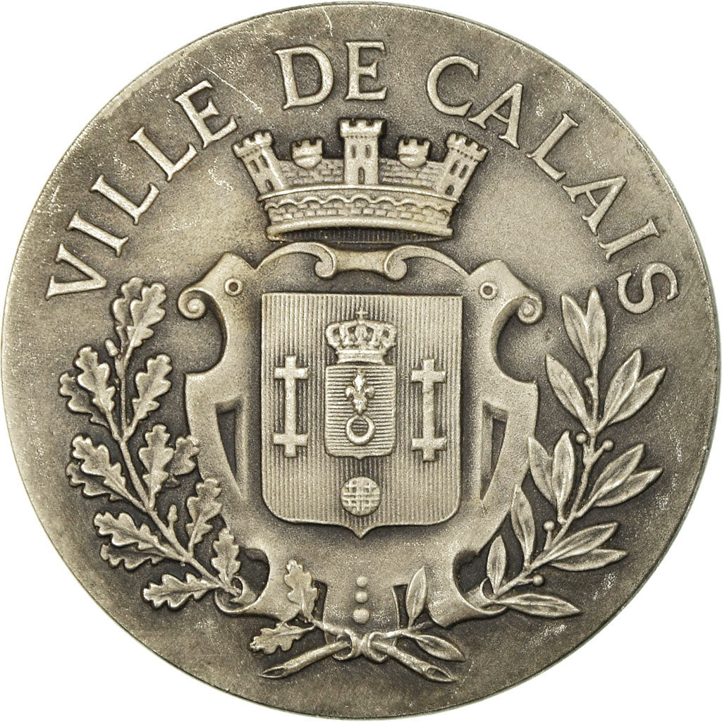 France, Medal, Cinquantenaire de l'Ecole Nationale de Musique, Calais, 1914