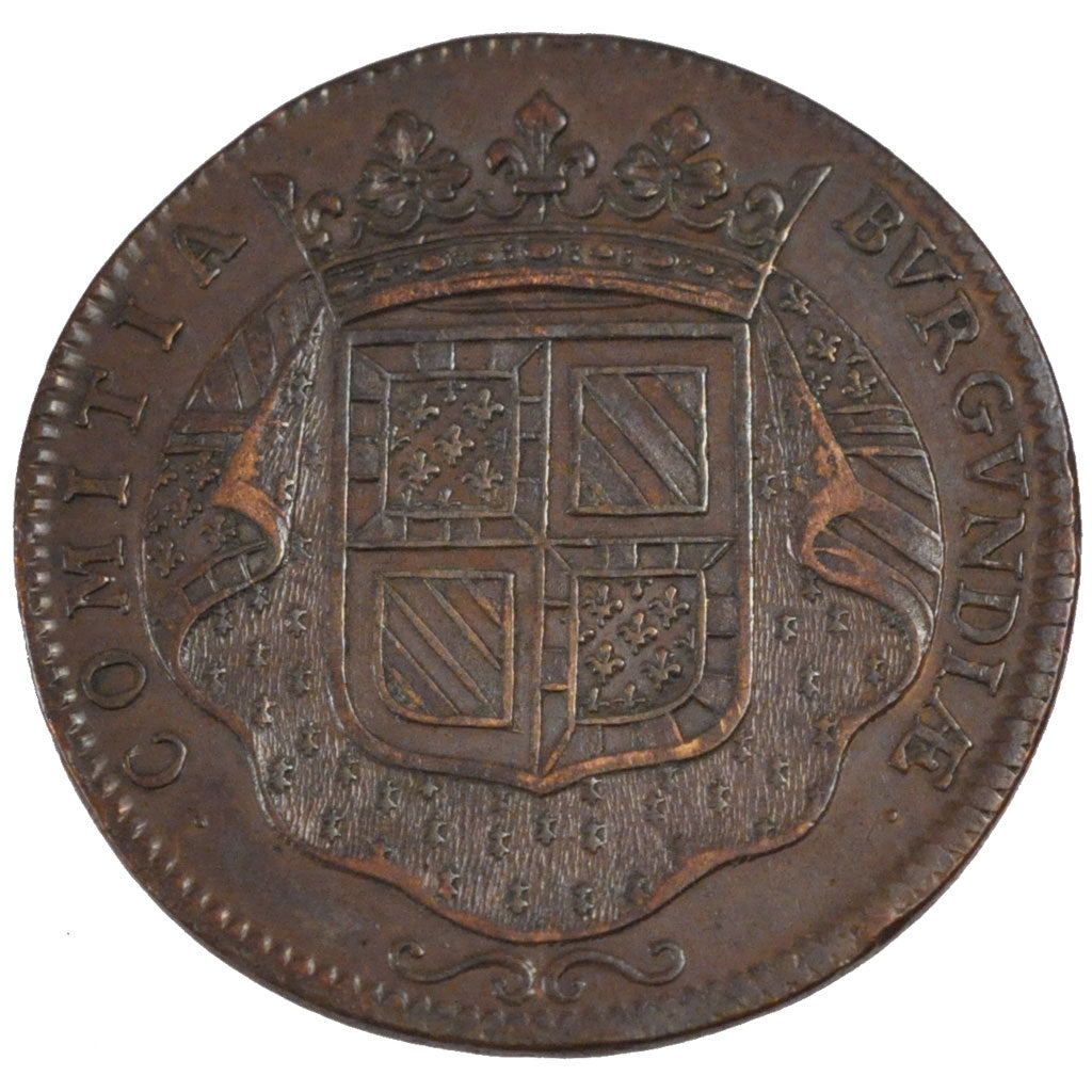 France, Royal, Token, 1707, MS(60-62), Copper, Feuardent #9828, 8.98