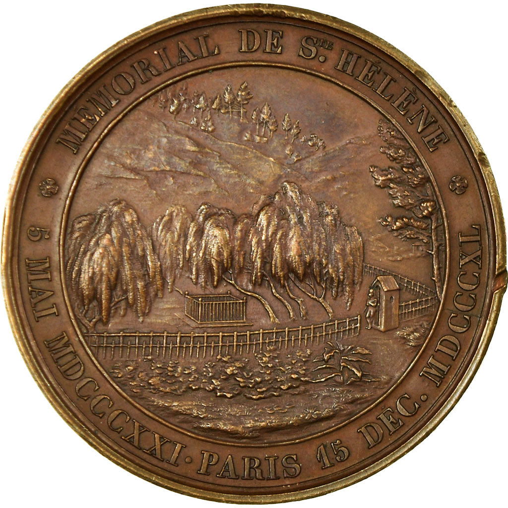 France, Medal, Napoléon Ier, Mémorial de Saint Hélène, 1815, Bovy