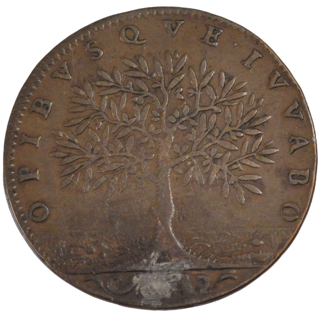 France, Royal, Token, 1680, EF(40-45), Copper, Feuardent #9814, 8.49