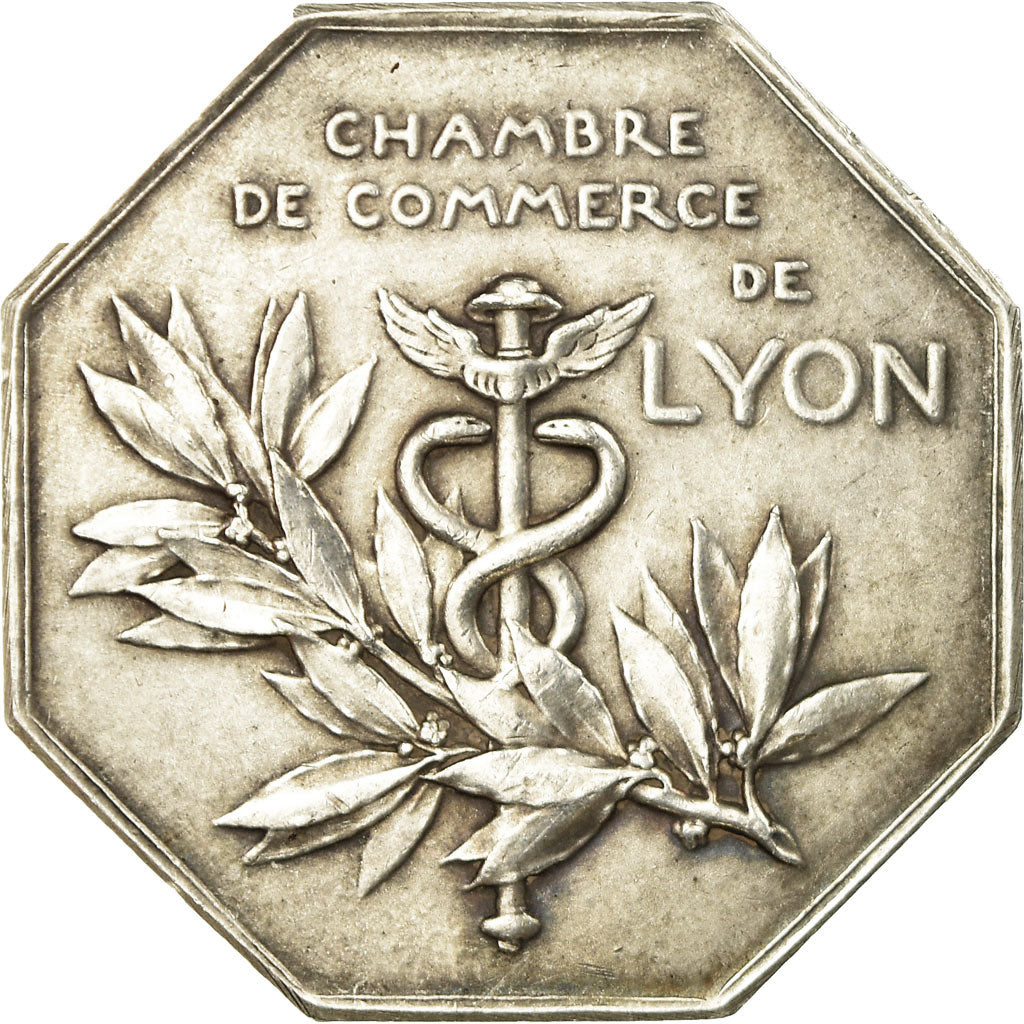 France, Token, Chambre de Commerce de Lyon, Roty, AU(55-58), Silver