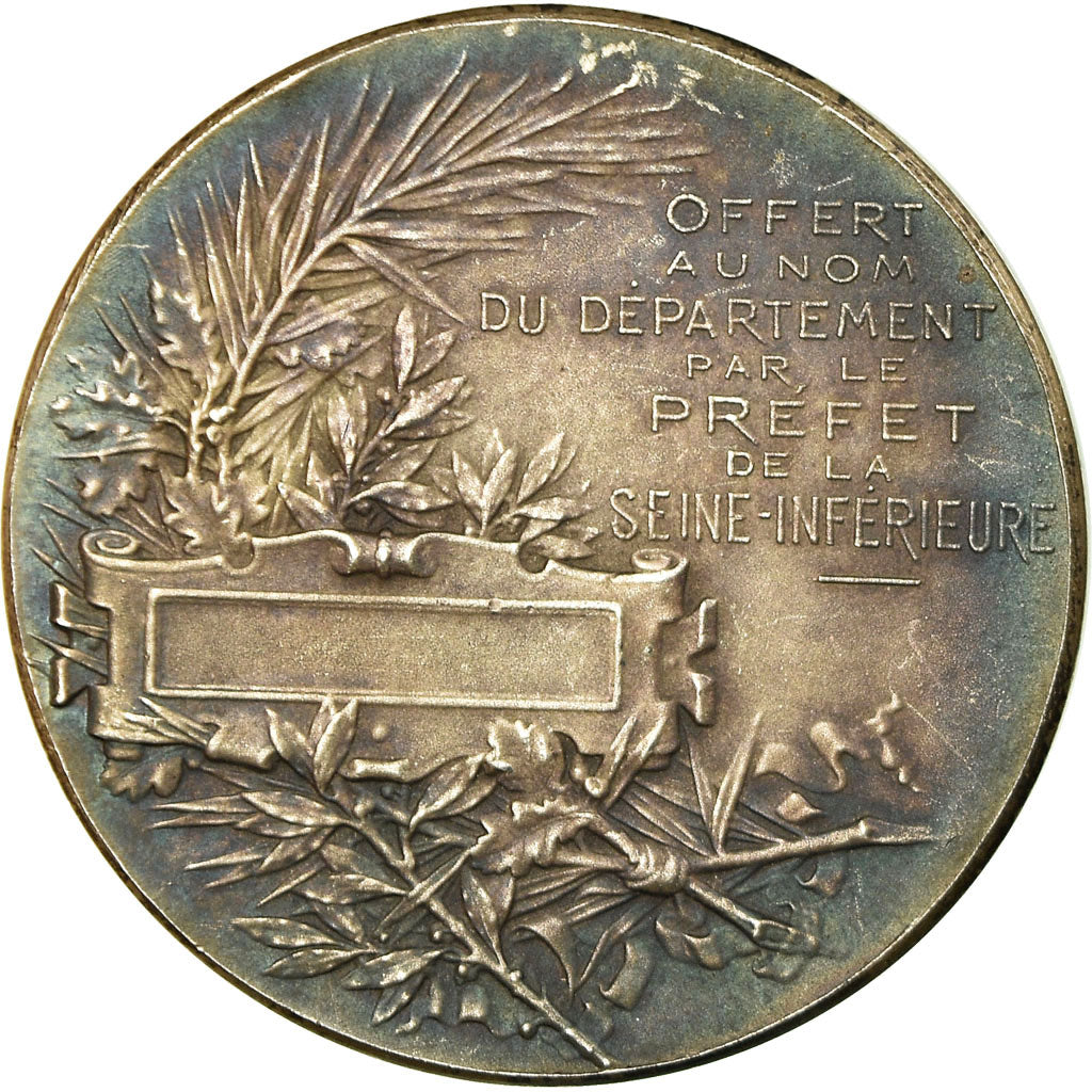France, Médaille, Préfet de la Seine-Inférieure, Roty, SUP+, Argent
