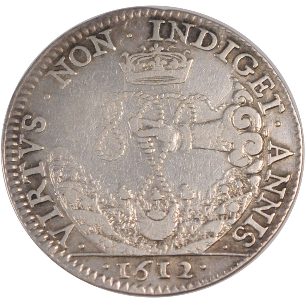 France, Royal, Token, 1612, EF(40-45), Silver, Feuardent #107, 4.96