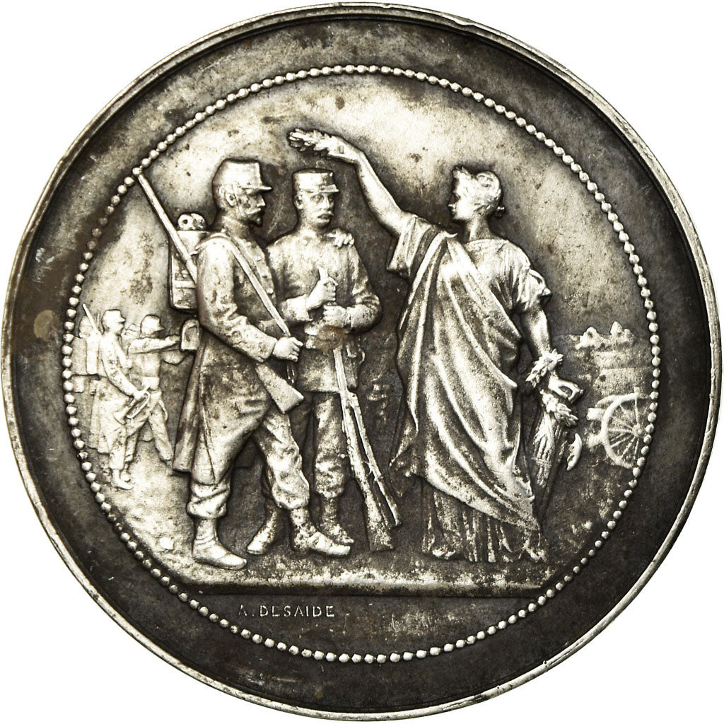 Francja, Medal, Préparation Militaire, Offerte par Mr Déprez, Sénateur, 1899