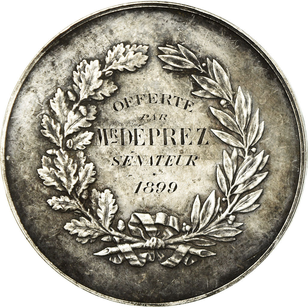 Francja, Medal, Préparation Militaire, Offerte par Mr Déprez, Sénateur, 1899