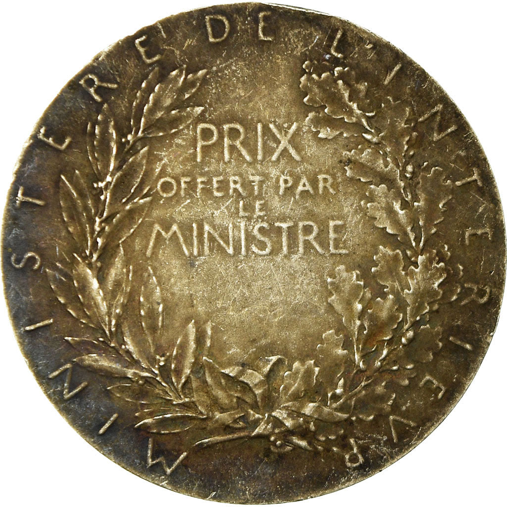 Francja, Medal, Prix Offert par le Ministre de l'Intérieur, O.Roty, AU(50-53)