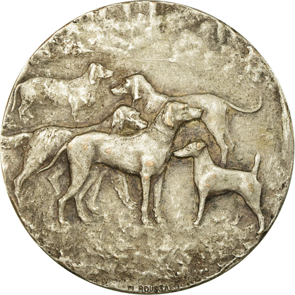 France, Medal, Chiens, Concours Canin, Boussard, VF(30-35), Silvered bronze