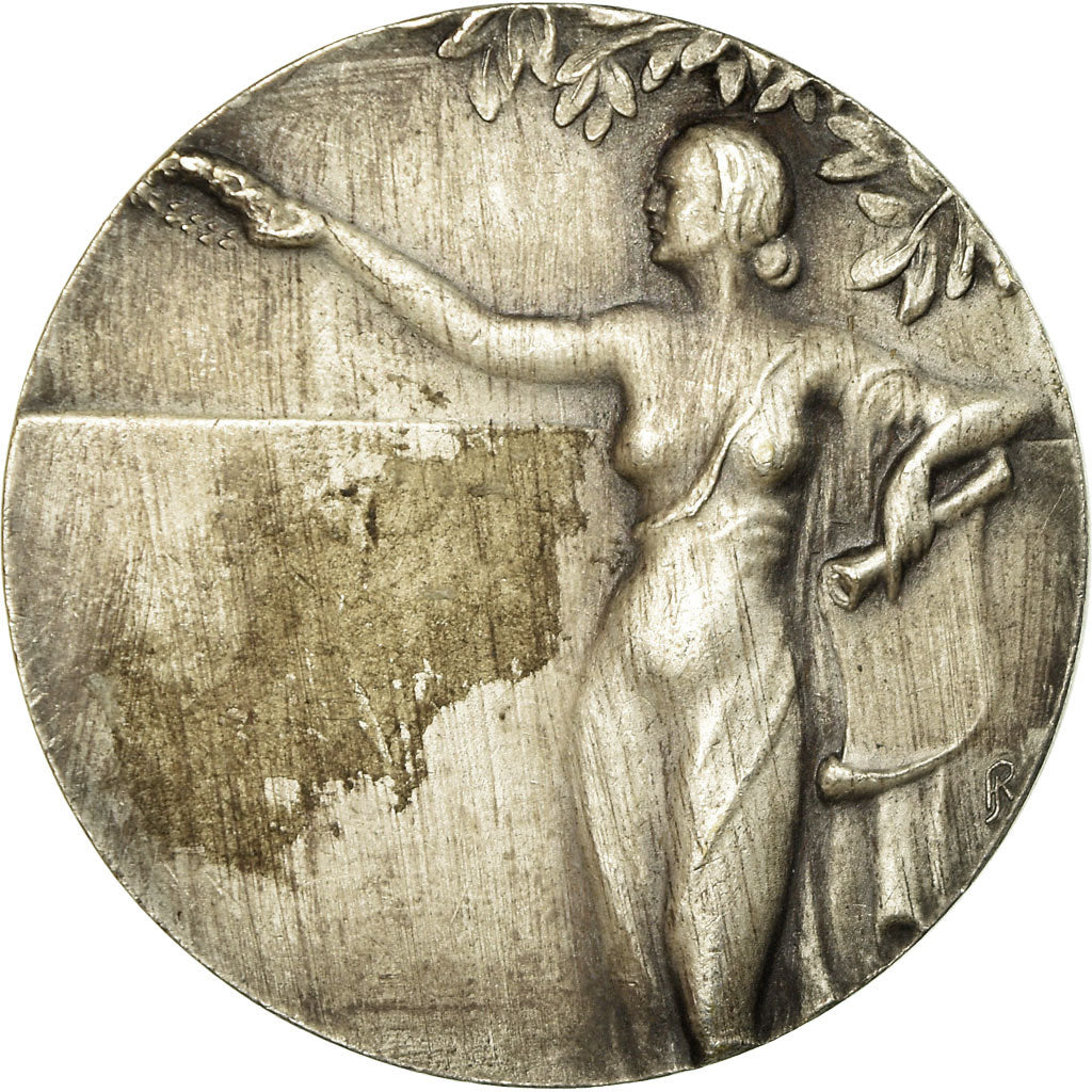 France, Medal, Art Déco, Spectacle, Neudorf, 1939, EF(40-45), Silvered bronze