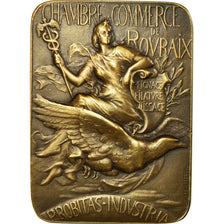 France, Medal, Chambre de Commerce de Roubaix, Lefebvre, MS(63), Bronze