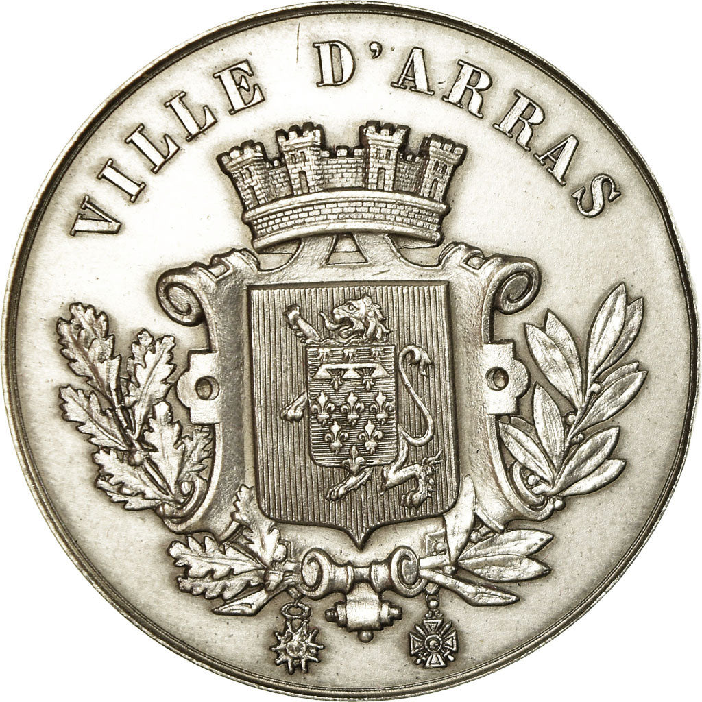 France, Medal, Ville d'Arras, 1999, MS(63), Silvered bronze