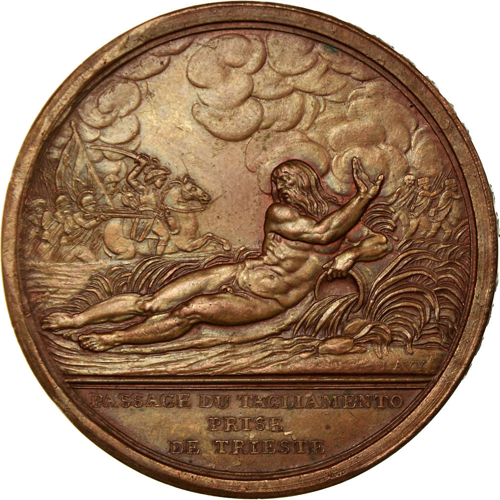 France, Medal, Napoleon Ier , Passage du Tagliamento , Prise de Trieste, Lavy