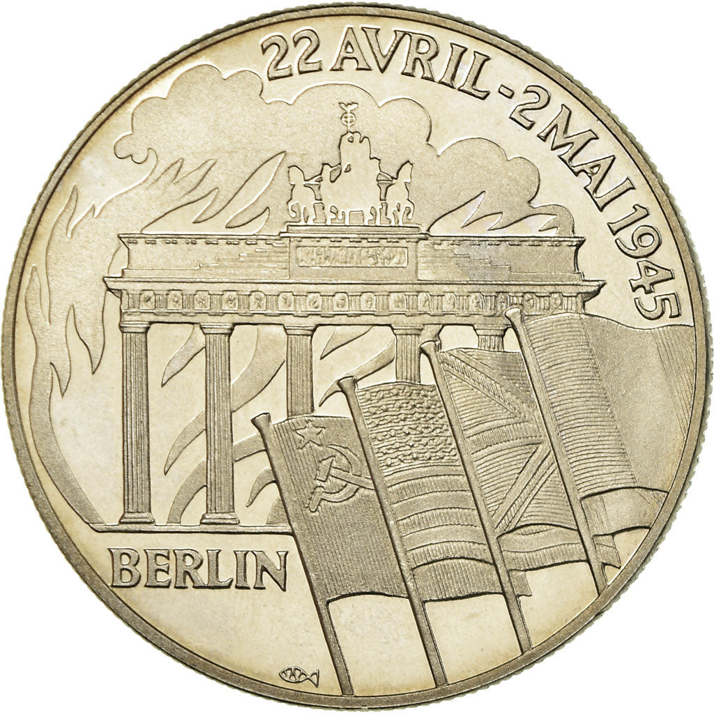 Frankrijk, Medaille, Seconde Guerre Mondiale, Berlin, 1945, FDC, Copper-nickel