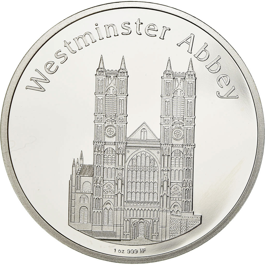 United Kingdom , Medal, Lady Diana, Westminster Abbey, 1997, MS(65-70), Silver