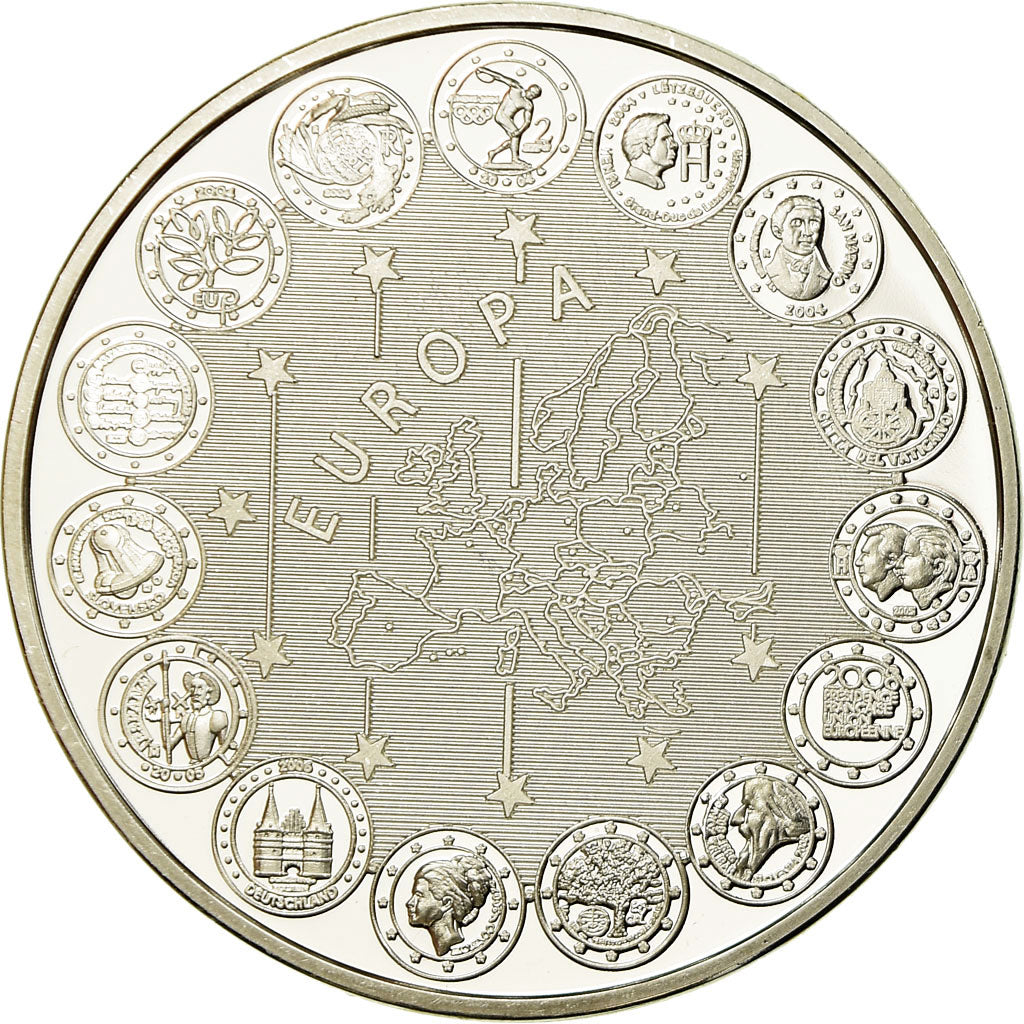 Monaco, Medal, L'Europe, Monaco, 2007, MS(65-70), Copper Gilt