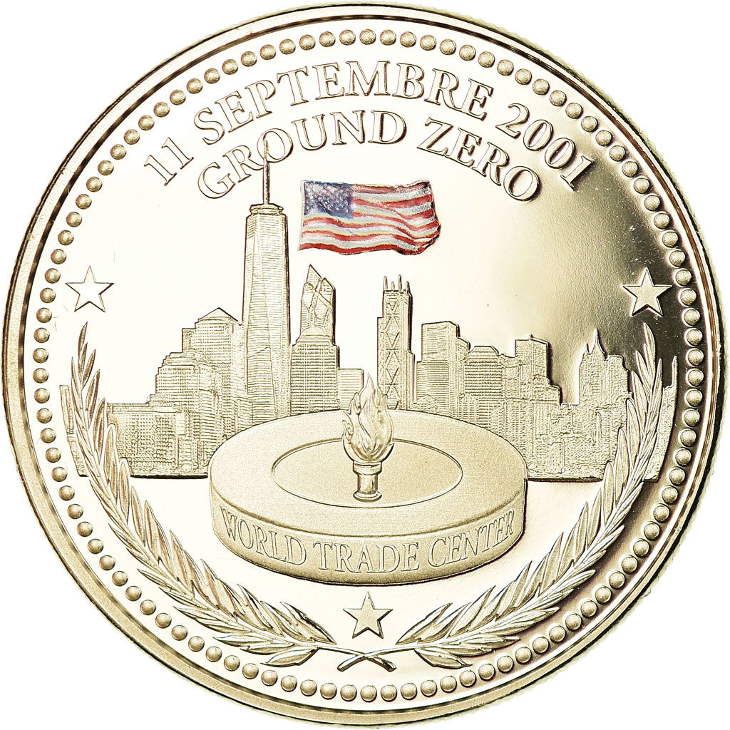 Francja, Medal, World Trade Center, 11 Septembre 2001, Ground Zéro, MS(65-70)