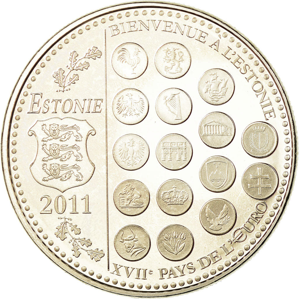 Frankrijk, Medaille, L'Europe des XXVII, Bienvenue à l'Estonie, 2011, FDC