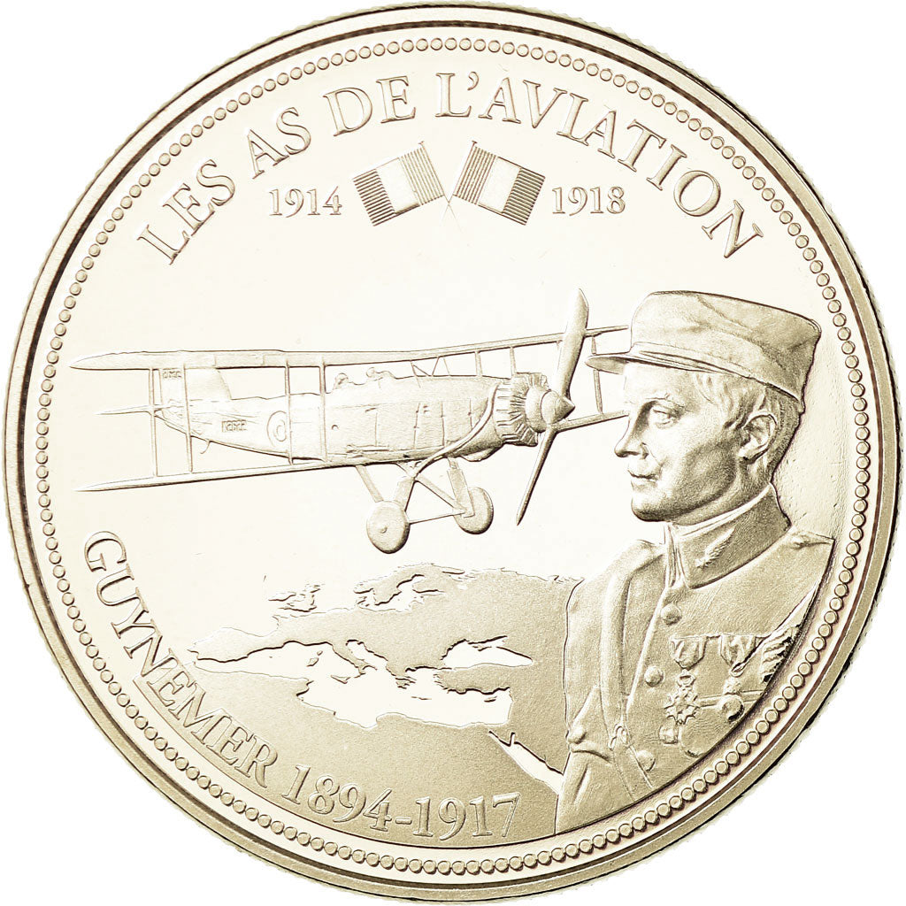 France, Médaille, Les as de l'aviation, Guynemer, History, FDC, Copper-nickel