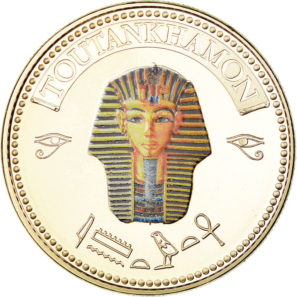 Égypte, Médaille, Trésors d'Egypte, Toutankhamon, FDC, Copper-nickel