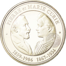 France, Médaille, Pierre et Marie Curie, Collection Panthéon, FDC
