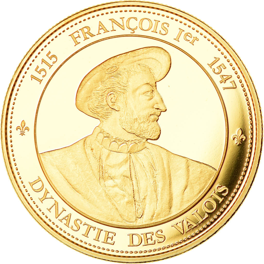 Francja, Medal, Les Rois de France, François Ier, Historia, MS(65-70), Pokryte