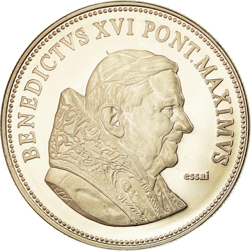 Vatican, Medal, Le Pape Benoit XVI, MS(65-70), Copper-nickel