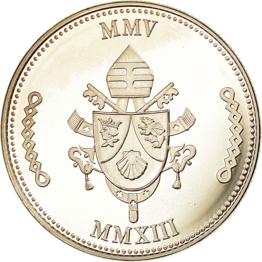 Vatican, Medal, Le Pape Benoit XVI, MS(65-70), Copper-nickel