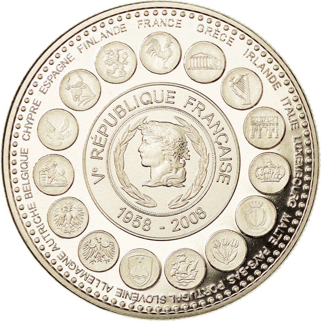 Francia, medalla, L'Europe des XXVII, Veme République, 2008, FDC, Cobre -