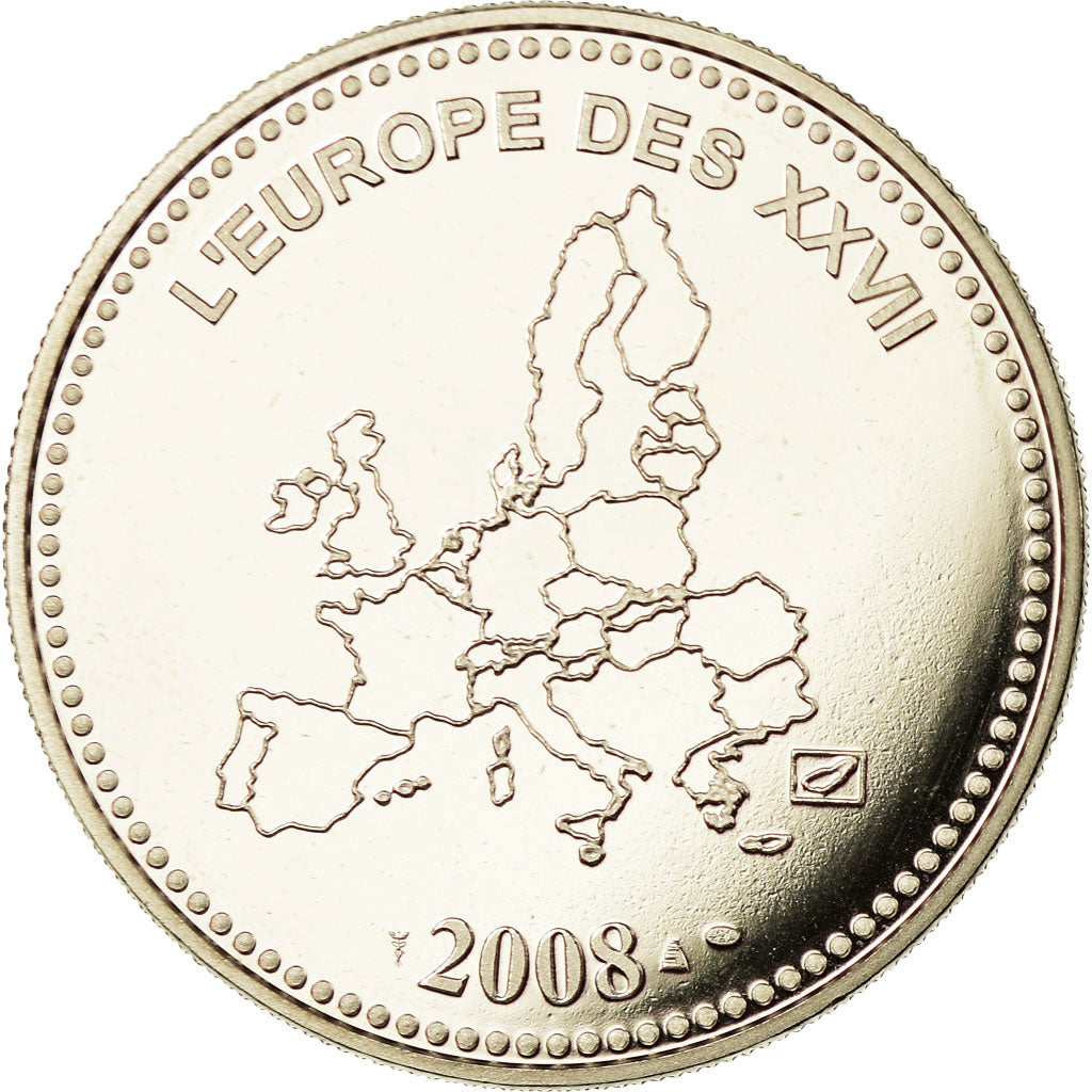 Francia, medalla, L'Europe des XXVII, Veme République, 2008, FDC, Cobre -