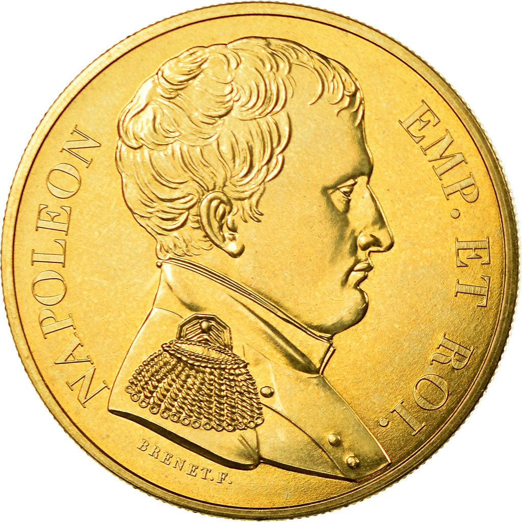 Francja, Medal, Napoléon Empereur et Roi, Brenet, MS(65-70), Pokryty brązem