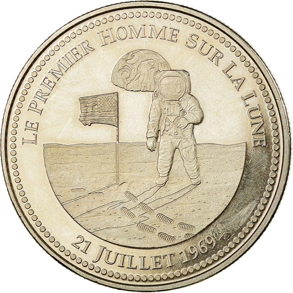 Frankrijk, Medaille, Le Premier Homme sur la Lune, UNC-, Copper-nickel