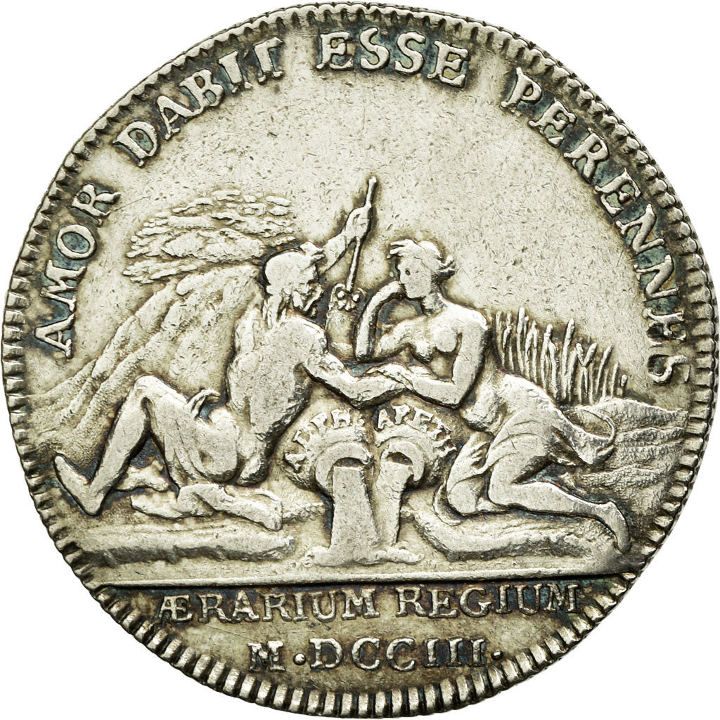 France, Token, Royal, 1703, AU(50-53), Silver, Feuardent:1971