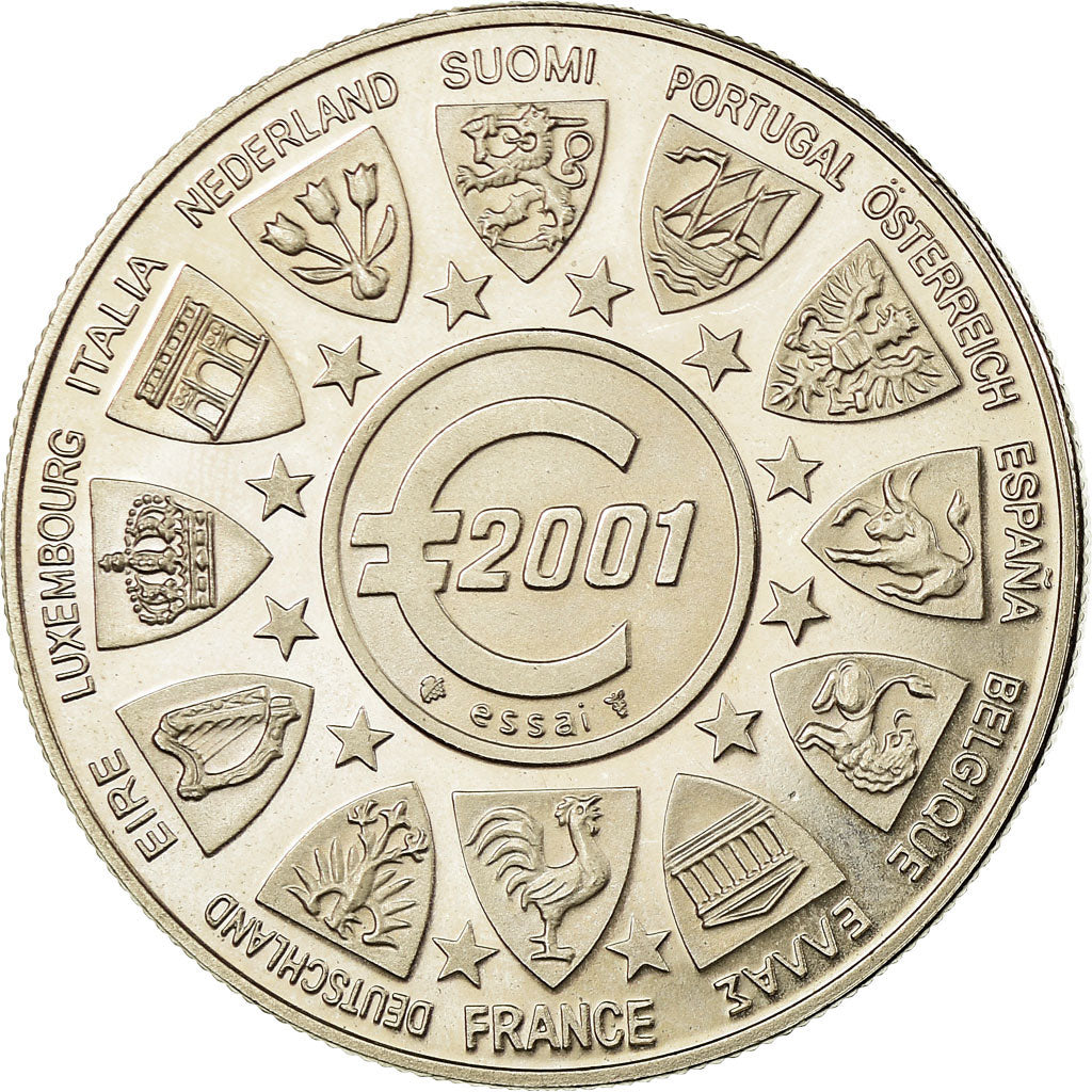 France, Medal, L'Europe, La Semeuse, 2001, MS(64), Copper-nickel