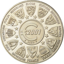 France, Medal, L'Europe, La Semeuse, 2001, MS(64), Copper-nickel