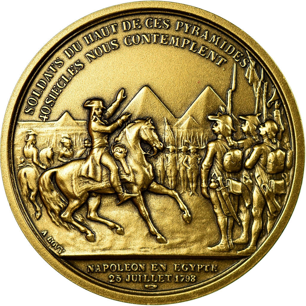 France, Medal, Napoléon Bonaparte, Bataille des Pyramides(1798), Bovy