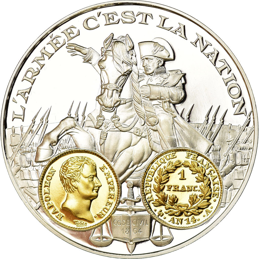 France, Medal, Histoire Monétaire, Napoléon Ier, 1 Franc An 14, MS(65-70)