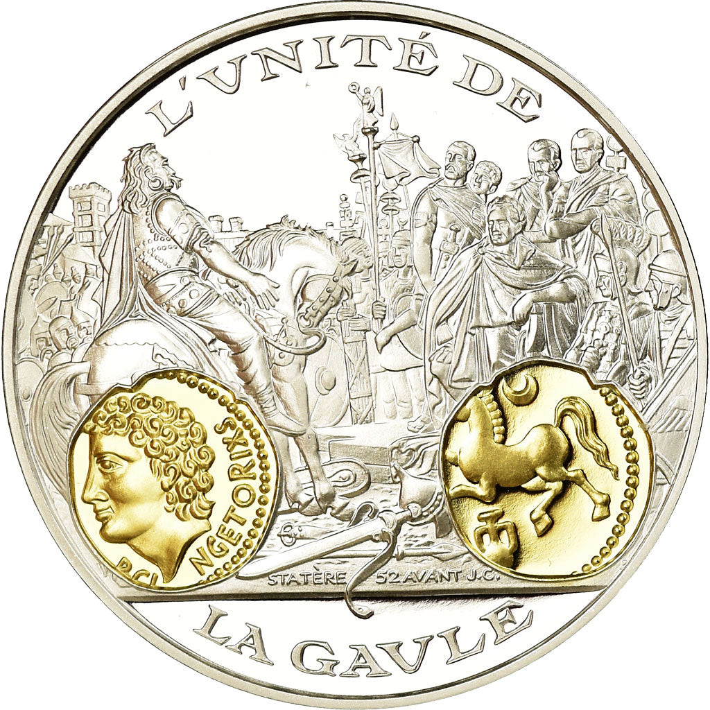 France, Medal, Histoire Monétaire, Statère Vercingétorix, MS(65-70), Silver