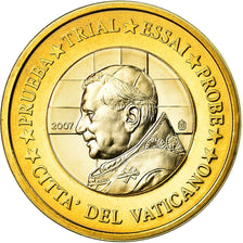 Vatican, Médaille, 1 E, Essai-Trial Benoit XVI, 2007, FDC, Bi-Metallic