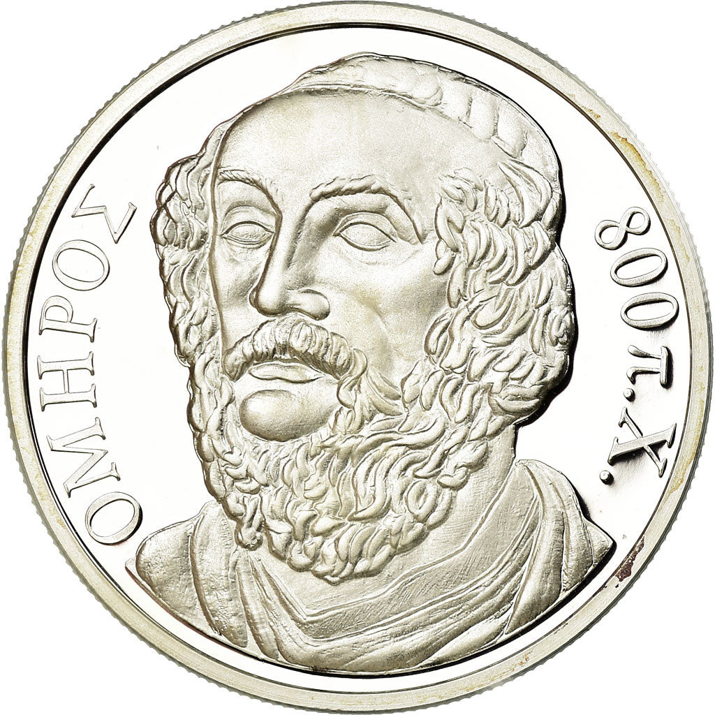 Greece, Medal, Ecu, Homère, MS(64), Silver