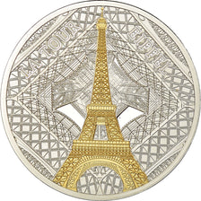 France, Medal, Paris - La Tour Eiffel, MS(65-70), Copper Plated Silver