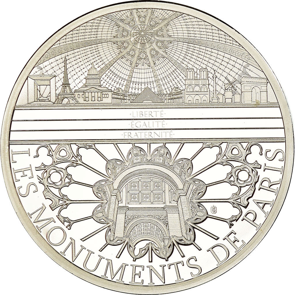 France, Medal, Paris - La Tour Eiffel, MS(65-70), Copper Plated Silver