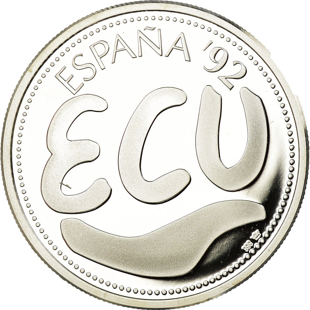 Spanien, Medaille, Ecu, Cristobal Colon, 1993, UNZ+, Silber