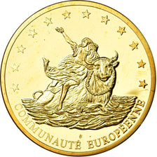 França, Medal, Communauté Européenne, 1995, MS(63), Cobre Dourado
