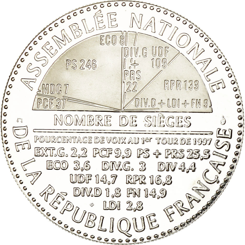 Francia, medalla, Elections Législatives, Assemblée Nationale, 1997, SC+