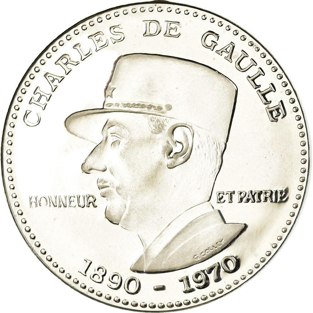 France, Medal, Cinquantenaire de La Libération, De Gaulle, 1994, Colley